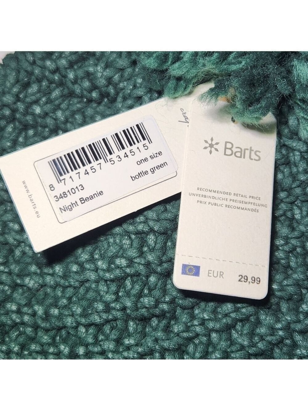 Barts Night Beanie Womans In Bottle Green NWT - Picture 4 of 9